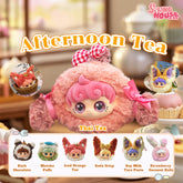 SpringHouse "UNAbaby Cozy Curls: Wave 3 - Whimsy Tea Party" blind box series official poster, showcasing the complete character lineup.